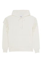 Fringed Cotton Hoodie
